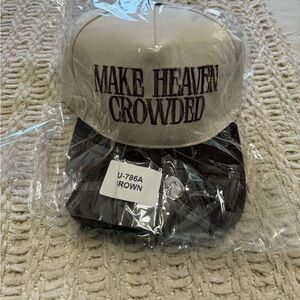 Make Heaven Crowded Tan and Brown Cap